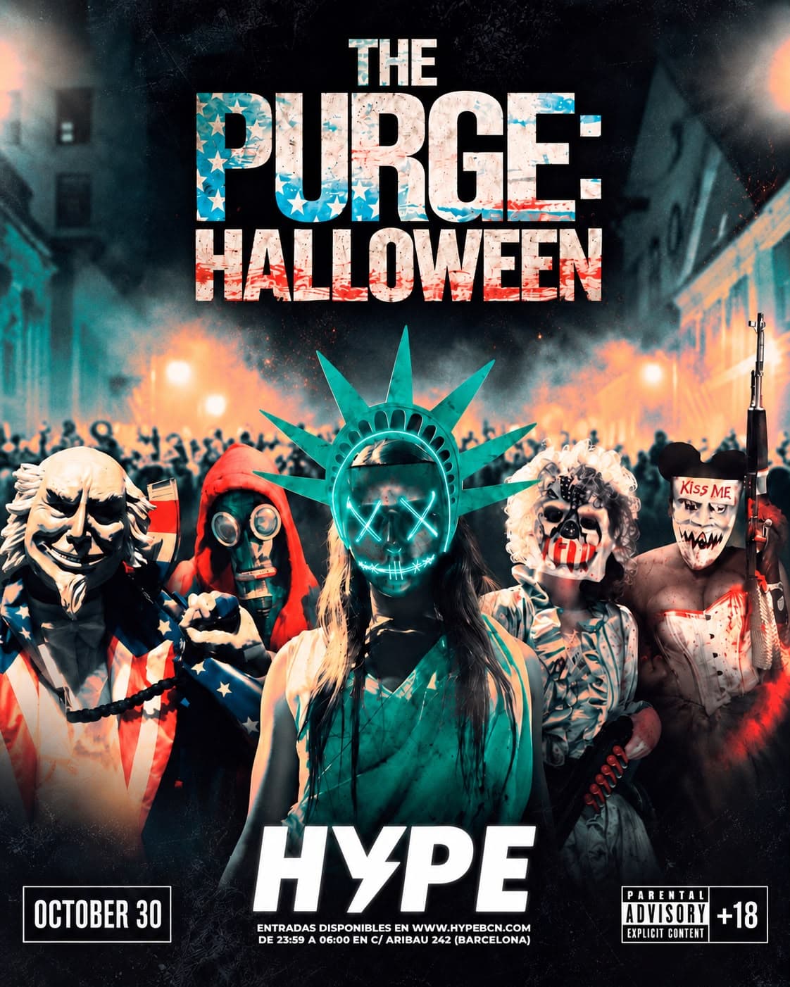Flyer de The Purge: Halloween